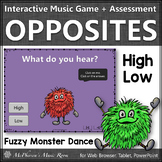 Music Opposite High Low Interactive Music Game {Fuzzy Mons