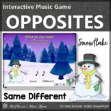 Winter Music Opposites Same and Different Interactive Musi