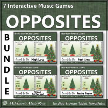 Preview of Christmas Music | Interactive Music Opposites Games {Decorate the Tree Bundle}