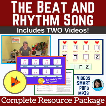 Preview of Steady Beat and Rhythm Song - Music Theory Activity Package for Elementary Music