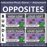 Music Opposites and Comparatives Interactive Music Games {