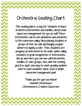 Orchestra Seating Chart