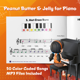 P&J for Piano - 50 SONG PACK - Color-Coded Beginner Piano 