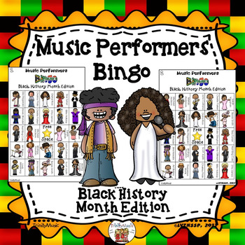 Preview of Music Performer Bingo (Black History Month Edition)