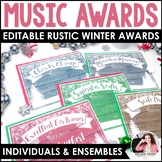 Music & Piano Awards - Rustic Winter, Editable, Add Your S