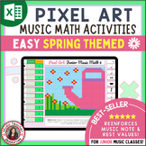SPRING Music Coloring Pages - Music Pixel Art Activities -