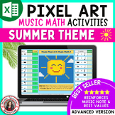 Music Pixel Art Google Sheets - Music Math Activities with