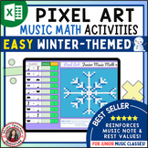 Winter Music Coloring Pixel Art Activities – Rhythm Color 