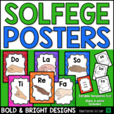 Music Posters BOLD & BRIGHT Solfege Hand Sign Music Classr