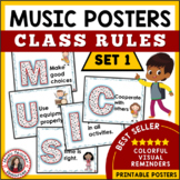 Music Posters of Classroom Rules for Elementary Music Bull