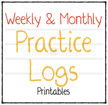 Preview of Music Practice Chart - Weekly & Monthly Printables