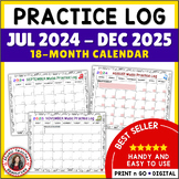 Music Student Practice Log July 2023 - December 2024