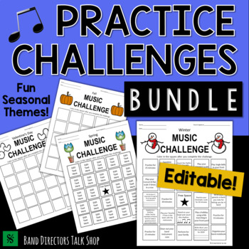 Preview of Music BINGO Practice Logs and Challenges