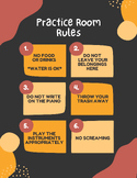 Music Practice Room Rules Poster: Choir, Band, Orchestra