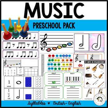 Preview of Music Preschool Pack - "I am a Musician" - British - English