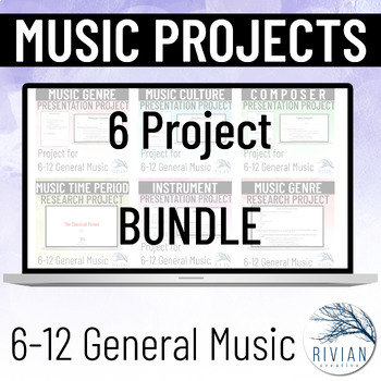 Preview of Music Project BUNDLE for Middle School and High School Music Appreciation