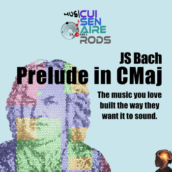 Preview of Music Puzzle: Bach's Prelude in CMaj in 2, 3, & 5 pieces