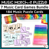 Music Puzzle Match It Games Bundle | Music Classroom Games