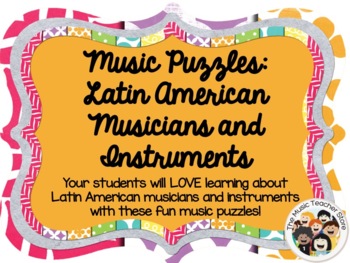 Preview of Music Puzzles:  Latin American Musicians, Instruments