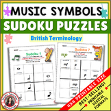 Music Theory Games: SUDOKU  4 x 4  - Music Symbols - Briti
