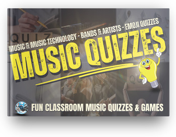 Preview of Music Quizzes - Music and Music Technology Quizz Self Grading - BIG BUNDLE