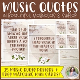 Music Quote Posters & Mini Cards - Magnolias & Shiplap Mus