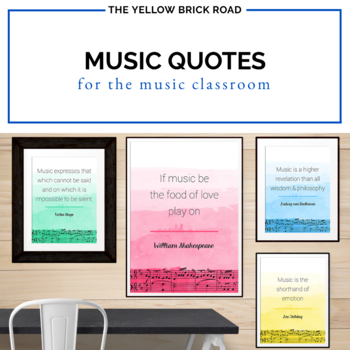 Preview of Music Quote Posters for Music Teachers - classroom decor - classroom posters