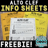Music Reading Info Sheets: Alto Clef {FREEBIE!}