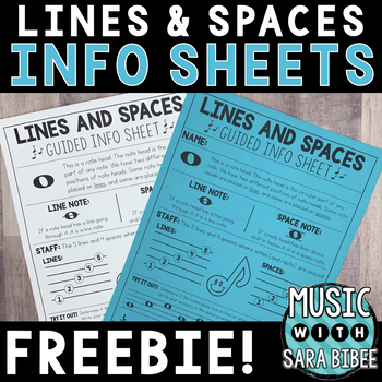 Preview of Music Reading Info Sheets: Line/Space {FREEBIE!}