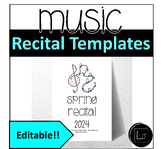 Music Recital Program Template:  Band Concert, Music Perfo