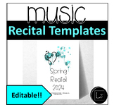 Music Recital Program Template:  Band Concert, Music Perfo