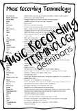 Music Recording Terminology