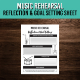Music Rehearsal Reflection and Goal Setting Sheet | Printa