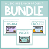 Music Research Project Bundle for Google Slides™ | Distanc