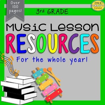 Preview of 3rd Grade Music Resources (Third Grade Music Activities and Worksheets-Set #1)