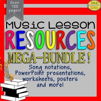 Preview of Elementary Music Resources Set #1 (Music Lesson Plan Companion)