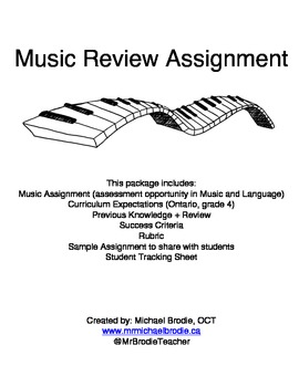 Preview of Music Review Assignment