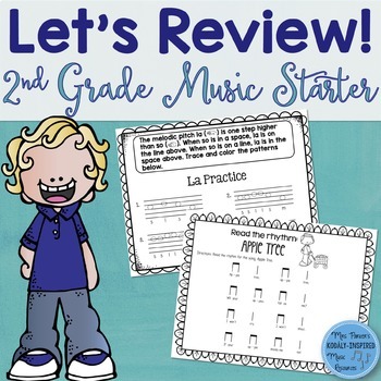 Preview of Music Review Workbook: Second Grade Starter