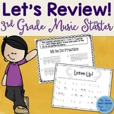 Music Review Workbook: Third Grade Starter {Rhythm and Melody}