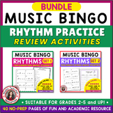 Music Rhythm Bingo for Elementary and Middle School Music