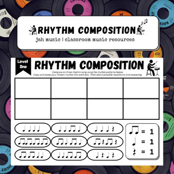 Preview of Music Rhythm Composition | Printable Worksheet/Group Activity
