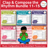 Music Rhythm Composition Worksheets Bundle - 11-15