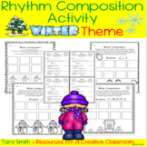 Music Rhythm Composition Worksheets-Winter Theme