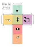 Music Rhythm Dice - Free printable!