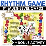 Music Rhythm Flashcards Game - Picnic Rhythm Cards & Activ