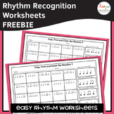 Music Rhythm Worksheets FREEBIE