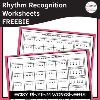 Preview of Music Rhythm Worksheets FREEBIE