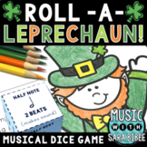 Music Roll a Leprechaun Game - Learn Notes and Rests!
