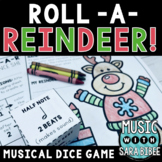 Music Roll a Reindeer Game - Learn Notes and Rests!