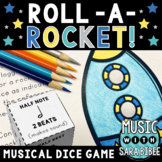 Music Roll a Rocket Game - Learn Notes and Rests!